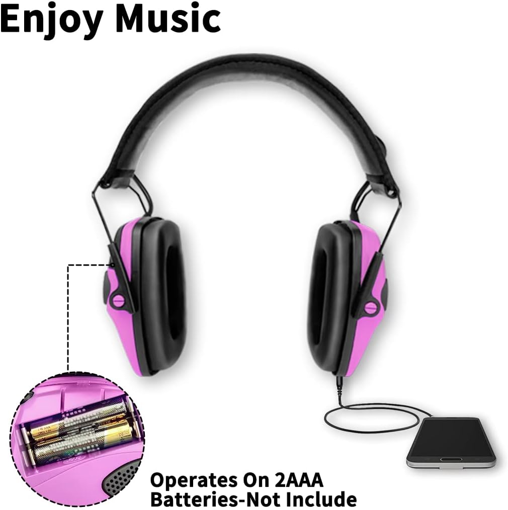 ZOHAN EM054 Electronic Shooting Ear Protection with Sound Amplification, Slim Active Noise Reduction Earmuffs for Gun Range