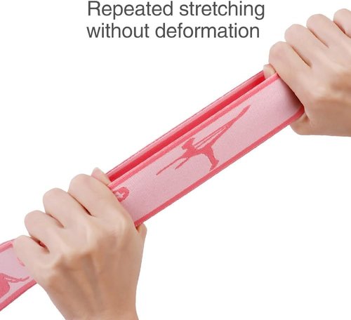 2 PCS Kids Stretching Strap & Band for Dance, Ballet & Cheer – 8-Loop Adjustable Elastic Equipment for Yoga, Gymnastics Workout, Children's Fitness and Ballet Training Stuff