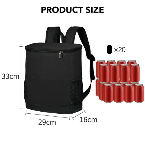 IYARKAI® Insulated Cooler Backpack, Backpack Cooler, 20 Can Backpack Cooler Leak Proof, Insulated Soft Cooler Bag, Lightweight, Cold-Weather Duffel Bag for Beach, Camping, Outdoor Activities