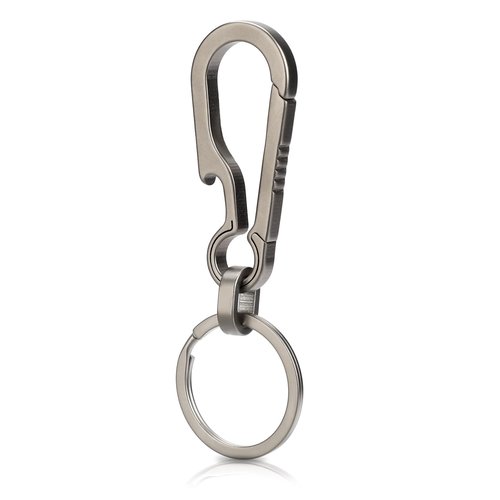 Gjinxi Titanium Carabin Clip Hook Small Heavy Duty Keychain Grips Multifunctional Backpack Clasps Carabin Anti Lost Quick Release Key Chain Organizer Accessory (1Pc)