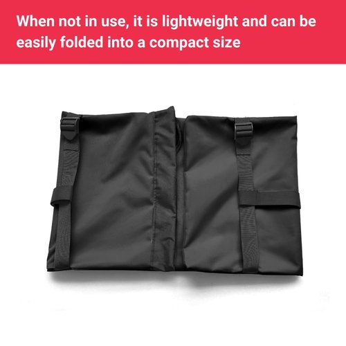 Heavy Duty Camping Chair Replacement Bag with Side Pocket, Camp Cover Bags for Carrying Folding Chairs - 48 X 11 Inches, Durable 600D Oxford Fabric, Extra Wide Mouth, Adjustable Strap (Black)