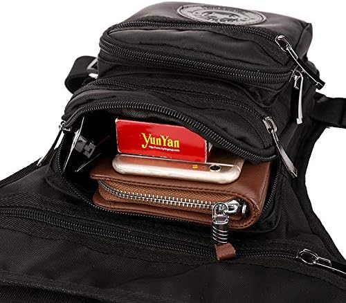 Nylon Drop Leg Bag Hiking Waist Pack for Men Women Tactical Motorcycle Bike Cycling Riding Travel Outdoor Sports Fanny Pouch