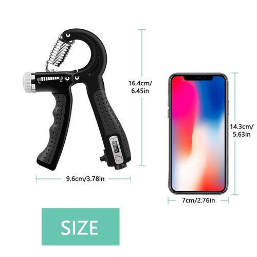 SUCITY Hand Grip Strengthener Trainer - Hand Strengthener & Grip Strength - Forearm Grip Adjustable Resistance - Finger Stretcher, Hand Gripper, Finger Exerciser for Men/Women