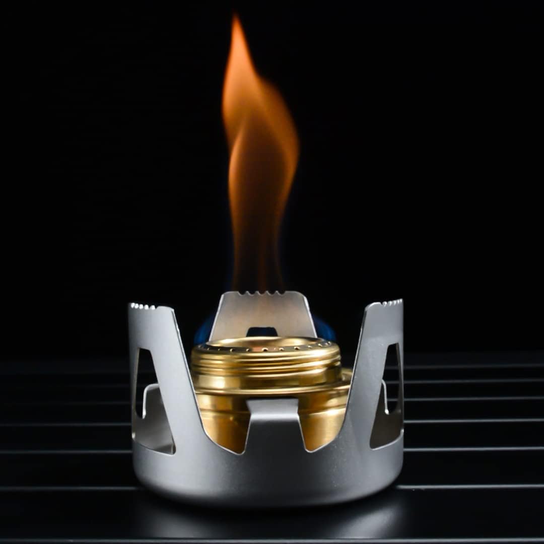 Outdoor Mini Portable Alcohol Stove Burner for Backpacking Hiking Camping Survival - Gray