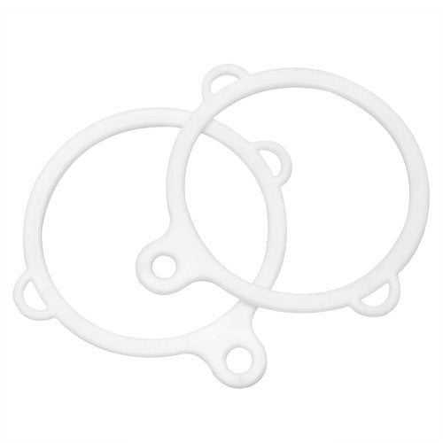 zutisay White 3 Hole Safety Ring Water Bottle Ring 3 Hole Safety Ring for Water Bottle Paracord Buckle Key (White) 4PCS