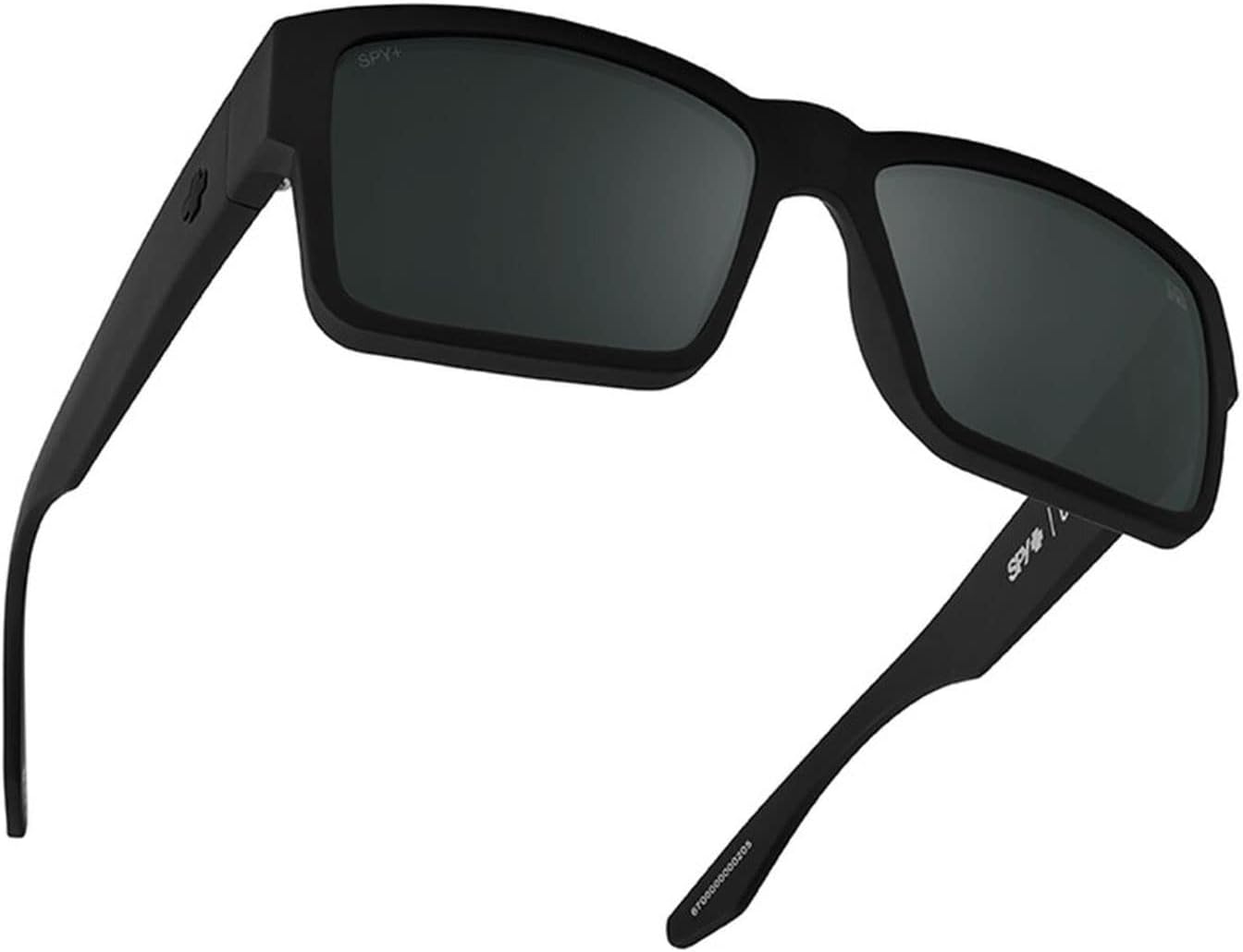 Spy Cyrus Sunglasses Matte Black with Happy Boost Black Mirror Polarized Lens + Case