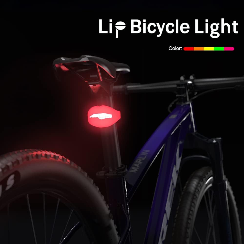 VOLO HUM lip bicycle tail light USB rechargeable led for night riding back safety cycle lights for bike MTB roadbike helmet scooter skateboard stroller warning kids biking cute accessories silicone