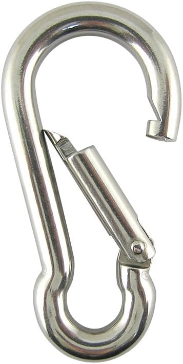 PROTEUS Stainless Steel Snap Hook for Keyring, Chain, Home, Camping, Diving, Traveling, Hiking, Dog leash, Backpack Pack of 5