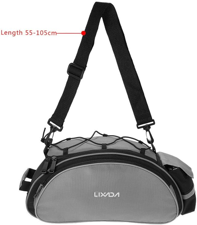 Lixada Bicycle Back Pannier Bag Bicycle Back Seat Bag Saddle Bag Shoulder Bag for Mountain Bike Cycling Outdoor