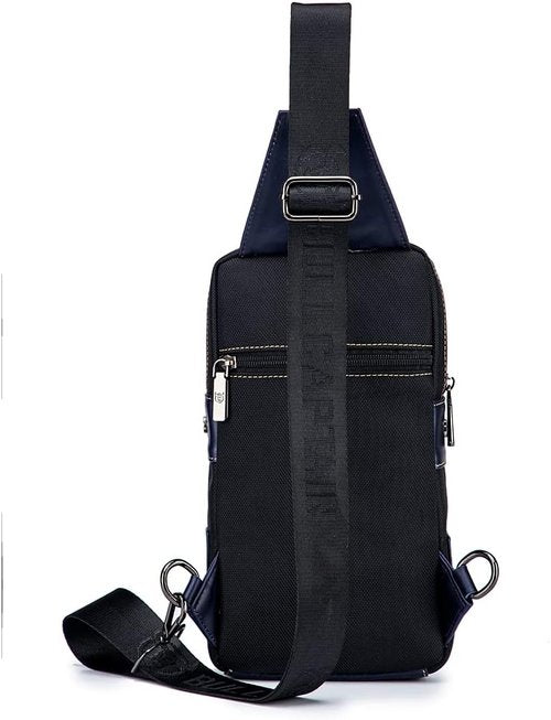 Leather Sling Bag Backpack for Men Women Crossbody Shoulder Chest Day Pack Outdoor Travel Camping Tactical Daypack