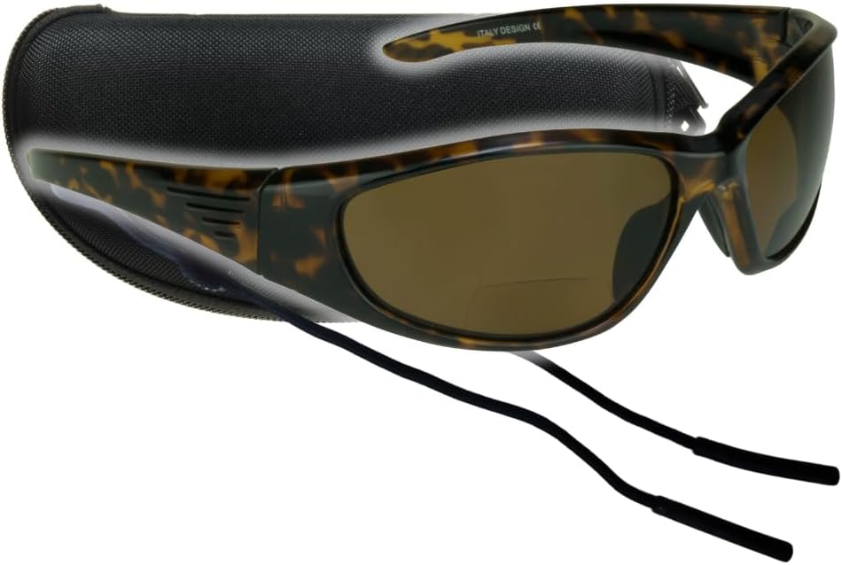 proSPORT Polarized Bifocal Sunglass Readers Fishing Driving Sport Motorcycle Anti-Glare Wrap Full Frame Large UV Men Women