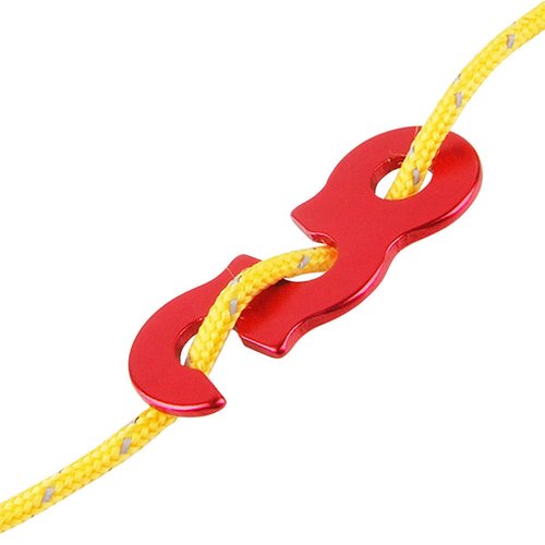 Qishing 20 Pieces Aluminum Alloy Guyline Cord Adjusters Rope Adjusters Tent Tensioners Tent Wind Rope Buckles Camping Accessories for Tent Camping Hiking Backpacking Outdoor Activity