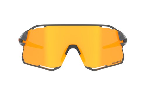 Tifosi Rail Race Cycling Sunglasses Men & Women Interchange Lens Options- Ideal For Cycling, Road, Gravel, MTB & Baseball (Satin Vapor (Clarion Orange/Clear))