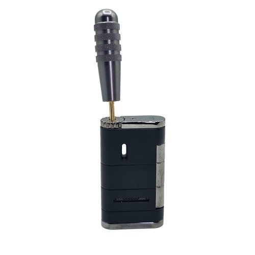 Lighter Bleed Tool –Gun Metal Grey- Aluminum Body with Brass Tip for Air Removal in Butane Torch Lighters – Made in the USA – Durable and Easy to Use
