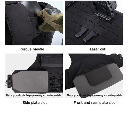 PIKEON Tactical Vest Weighted Airsoft Paintball Vest Quick Release Adjustable Lightweight Outdoor Vest (Camou)