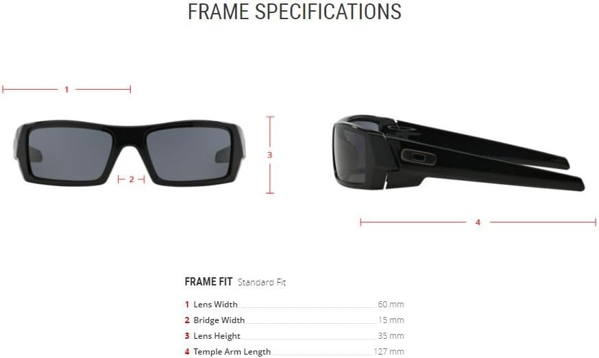 Oakley Gascan Sunglasses Polished Black with Grey Lens 60mm 03-471