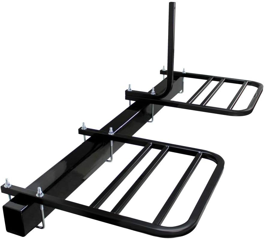 Quick Products QPRBM2R RV Bumper-Mounted 2-Bike Rack with Adjustable Width and Stabilizer Post