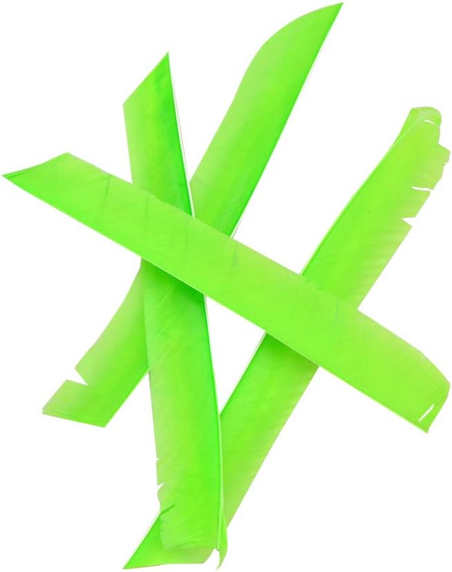 ZSHJGJR 50 Pack Archery Arrow Spiral Twist Wrap Full Length Feathers Left Wing Feathers Fletches Fletching (8-11inch) for Flu-Flu Arrows