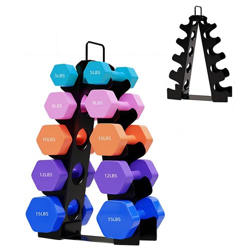 metaball Weight Rack for Home Gym,A-Frame Dumbbell Rack with Upgraded Handle,Weight Rack for Dumbbells, Steel Dumbbell Holder,Dumbbell Stand & Weight Racks for Home Gym Space ( Not included dumbbells ) (5 TIER)
