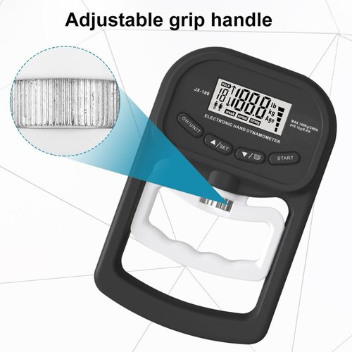 Grip Strength Tester Trainer and Dynamometer, Hand Grip Strengthener Gripper, Digital Grip Strength Tester with LCD Display for Grip Strength Testing and Training, 396lbs / 180kg