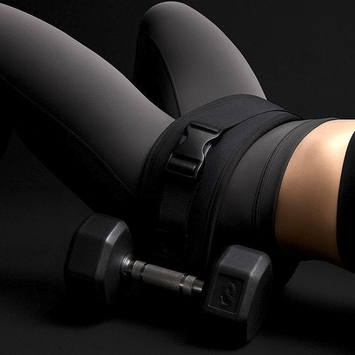 Hip Thrust Belt for Dumbbells – Glute Thrust Belt for Booty Workouts – Adjustable, Non-Slip Belt for Barbell-Free Hip Thrusts at Home or Gym – Heavy Duty Fabric with Padding