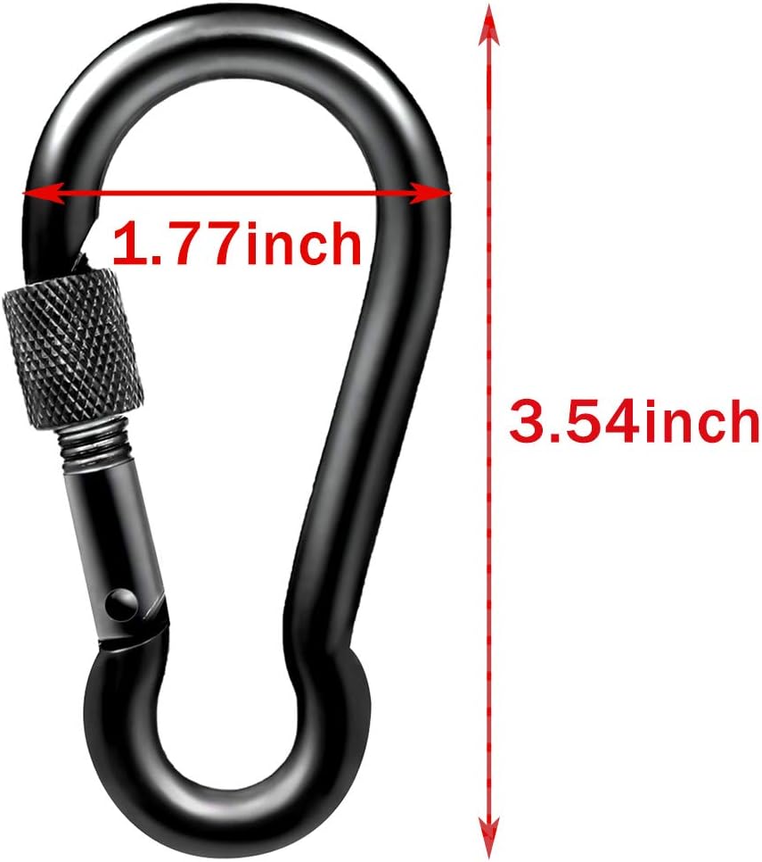 PROND Locking Carabiners, Heavy Duty Carabiner, 316 Stainless Steel Screw Lock Carabiner Hooks