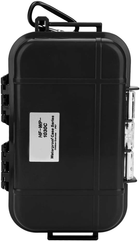 GOTOTOP Waterproof Storage Case, Outdoor Survival Storage Box Shockproof Waterproof Storage Case Airtight Carry Box Container for Outdoors Waterproof Container(Black)