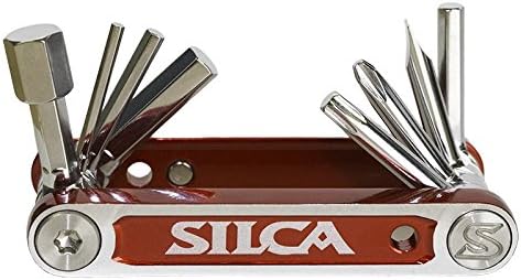 SILCA VENTI MultiTool | 20 tools design minimalistic focus | steel multi tools w/hardened finish | aluminum side bars with master link magnetic storage | HEX/TORX/PHILLIPS/Chain Breaker