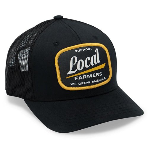 Rural Cloth Support Local Farmers Adjustable Snapback Hat, Black