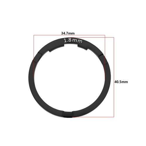 Create idea 2Pcs Bicycle Flywheel Cassette Spacer 1.8mm Flywheel Gasket Compatible with Shimano 8 9 10 11 Speed ??Mountain Bike 40.5x34.7mm Black