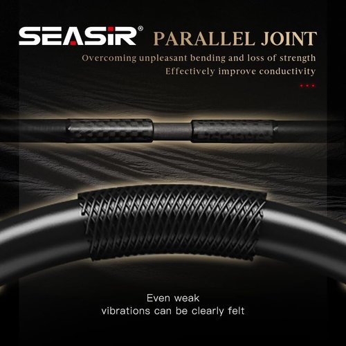 SEASIR Stream Fishing Rod, Ultralight Spinning Rod Travel Bait Casting Rod, 2 Piece, Fuji A O Ring Guide, Solid Wood Handle, 40T Carbon Fiber, Compact Fishing Pole for Saltwater Freshwater Trout Bass