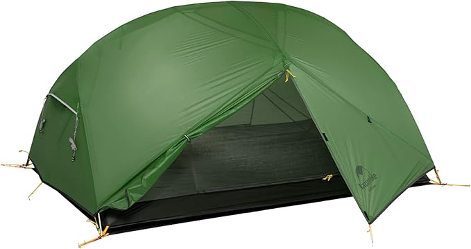 Naturehike Mongar Backpacking Camping Tent 2 Person Lightweight 3 Season Waterproof Hiking Tent Double Crossbars Easy Setup Double Layer for Hunting Outdoor Mountaineering Travel with Footprint