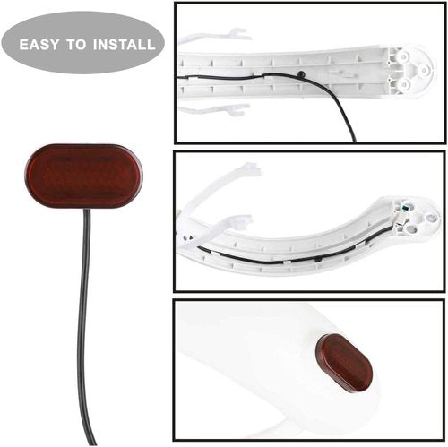 Generic Max G30 and 8.5-inch Electric Scooter Rear Tail Light, Safety Light Brake Easy to Install Rear LED Light, Electric Scooter Rear Tail Light Safety Light, Red/Black
