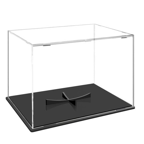 Frigatebird Acrylic Football Display Case, Easy Assembly Required Box with Removable Football Stand, Detachable Display Box, Memory Storage Box for Football Display (12x8x9), Transparent