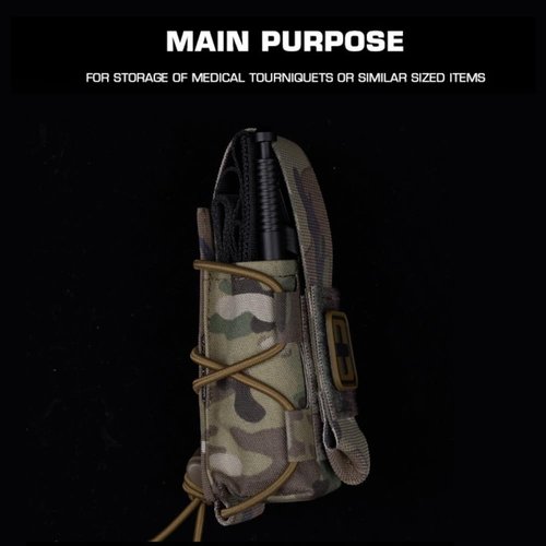Shanyingquan Tourniquet Kit Pouch,Micro Compact MED MOLLE Pouch Trauma Kit Pack Rapid Deployment TQ Holder First Aid Bag, 12.3x5.3cm