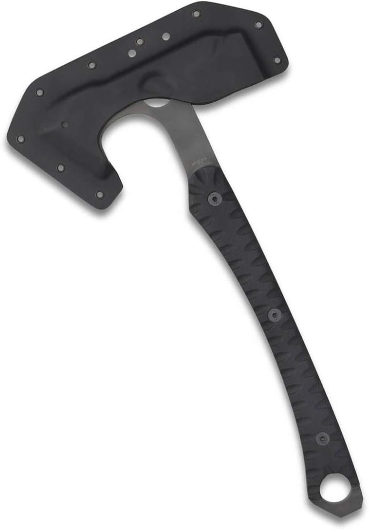 Spyderco Warrior Hawk Utility Tomahawk with Tough D2 Steel Head and 13.68" G-10 Scaled Handle - Includes Custom-Molded Boltaron Sheath and Padded Zipper Pouch - H03