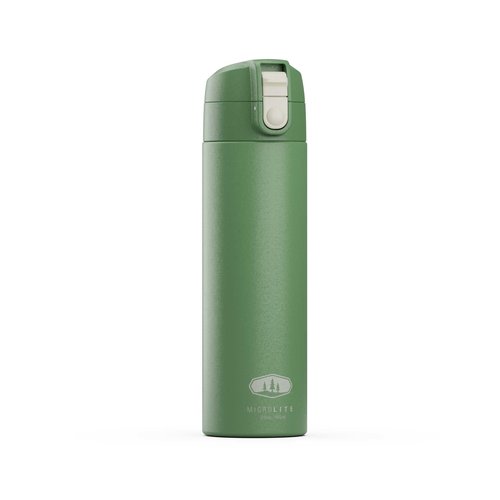 GSI Outdoors Microlite 500 Flip Vacuum Insulated Bottle, Lightweight, Stainless Steel Travel Mug, Leakproof Flip Lid, Hot & Cold Thermos for Hiking & Outdoor, Jade, 17 oz