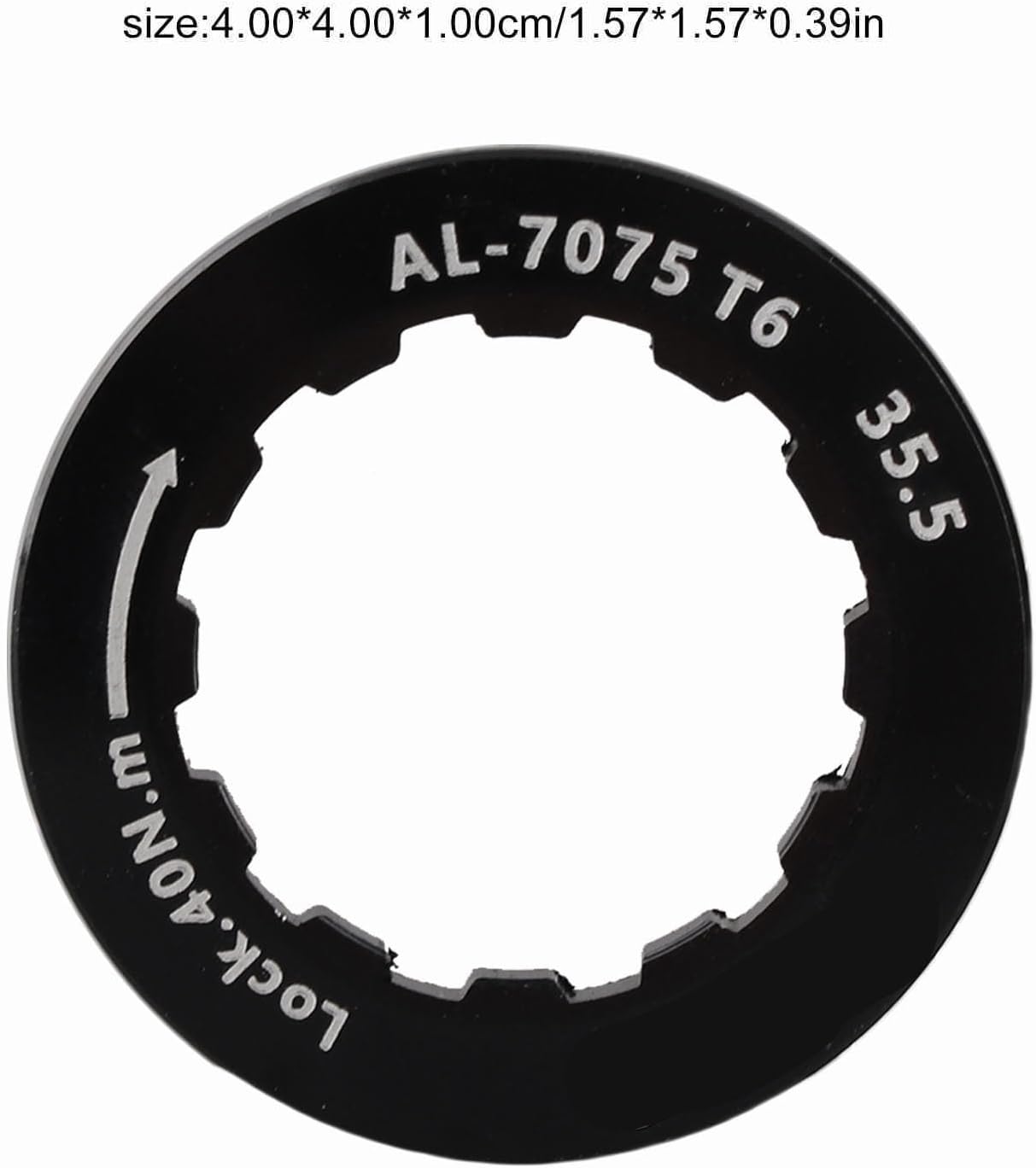 VGEBY Lock Ring Cassette, Cassette Lockring for 7-11 Speed Mountain Bike (Black)