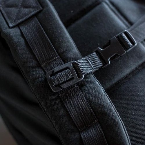 GORUCK Rucksack Training Sternum Strap - Adjustable Front Backpack Chest Belt w/Quick Release Military Grade Buckle for Secure Fit & Enhanced Stability, 17in x 7.5in, Redesign for Heavy Loads, Black