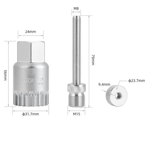 HOUSON bicycle bottom bracket remover, bicycle bottom bracket tool crank puller remover 20 teeth anti-slip tool