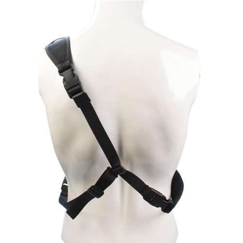 Hdlsina Tactical MOLLE Chest Platform Universal Chest Mounting Harness Adjustable Concealed Carry Fit Left & Right Shoulder (Black)