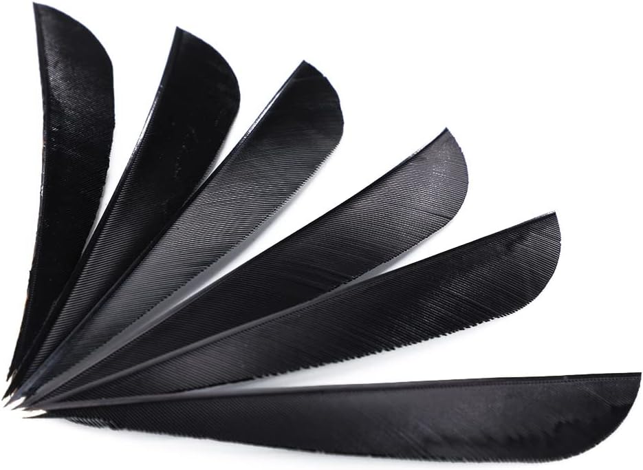 ZSHJGJR Archery Arrow Feathers 3 Inch 4Inch 5 Inch Turkey Feathers Fletchings Arrow Feathers Fletches Right Wing for DIY Hunting Arrows 50PCS