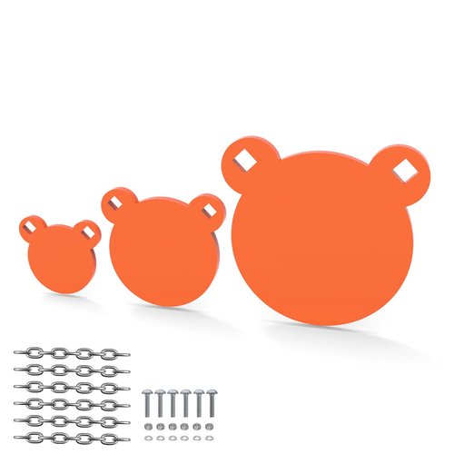 BlancoHabil 3/8inch 4"&6"&8" AR500 Steel Targets for Shooting,Target Stand,Gong Target,AR 500 Steel Targets 3/8 Gong AR500,Suitable for Shooting Enthusiasts to Train and Practice