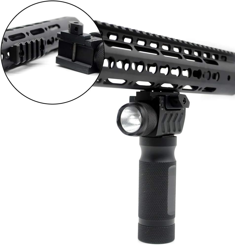 Trirock Picatinny Rail Section 2.2 Inch 5 Slot with Dual Interface for Both Keymod & MLK Rail Mount System