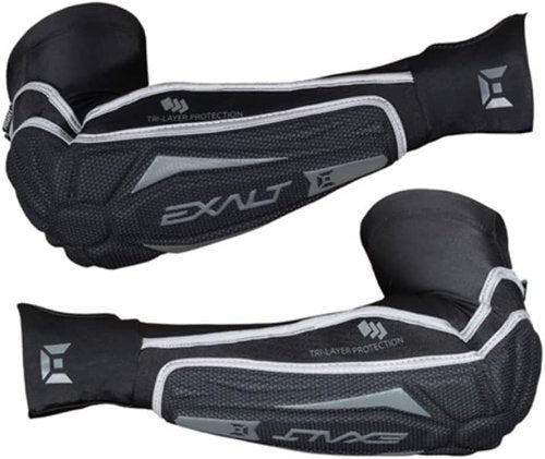 Exalt Paintball T3 Elbow Pads - Black/Grey - Medium/Large