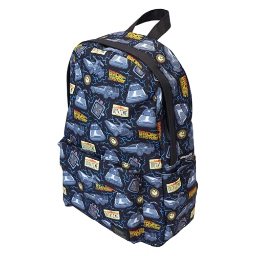 Loungefly Universal Back to The Future 40th Anniversary Nylon Full-Size Backpack