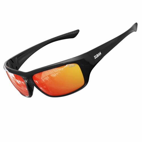BLBAN Polarized Sunglasses for Men Women Sports Fishing Running Tennis Golf Baseball Driving Athletic Orange Sunglasses UV400 Protection