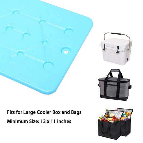 Tapleap Large Ice Packs for Coolers - 13 x 10 x 0.5 inch Freezer Packs - Long-Lasting and Reusable Dry ice, 25 Minute Quick Freeze Set of 20