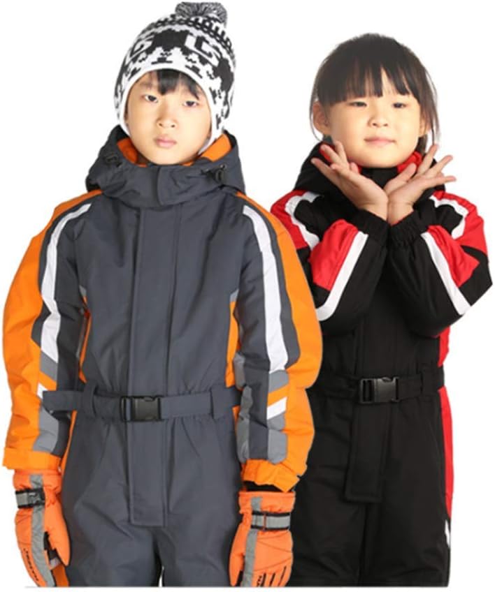 One-Piece Snowsuit Water Resistant Windproof Taslon Reflective for Kids/Boys, Girls