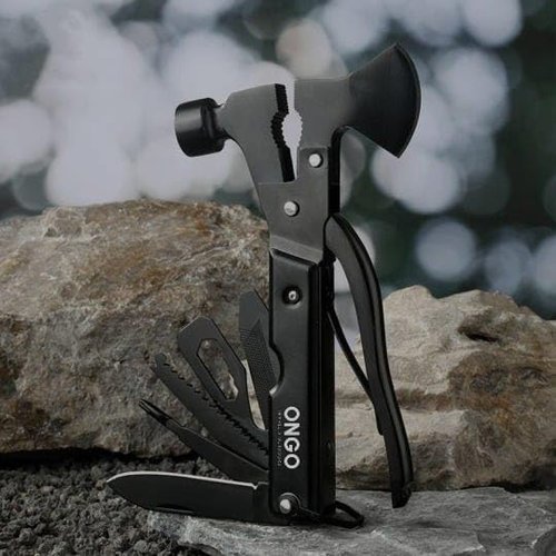 Generic Axe and Hammer Multi-Tool, Camping, Hiking, Fishing, Home Improvement, Black, MTAH170724